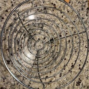 Silver Thick Stainless Steel metal Round fruit basket bowl 12” Display